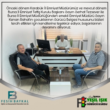 EMNİYET MÜDÜRÜ SERHAT TEZSEVER VE KENAN RAHAT ZİYARETİ görseli